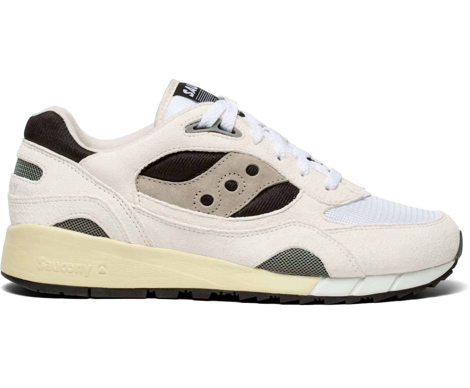 Saucony Shadow 6000 Men\'s Originals White / Black / Grey | Canada 424ILHS